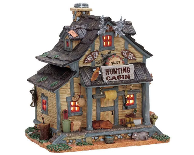 lemax-buck-s-hunting-cabin-cabane-de-chasse-lumineuse-no-l image 1
