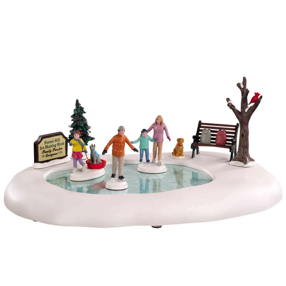 lemax-family-skating-day-famille-patineurs-sur-glace-miniature image 1