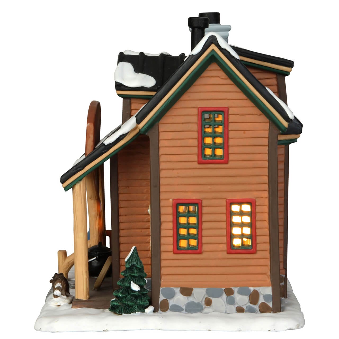 lemax-oak-glen-cabin-chalet-miniature-lumineux image 3