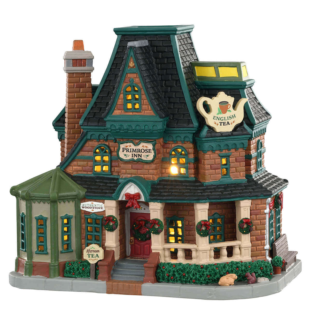 lemax-primrose-inn-auberge-miniature-lumineuse-caddington-village image 1
