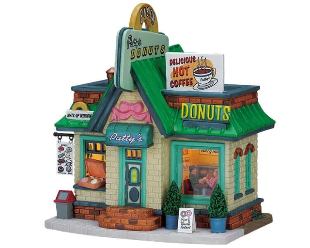 lemax-patty-s-donuts-boutique-miniature-lumineuse-village-de-no-l image 1