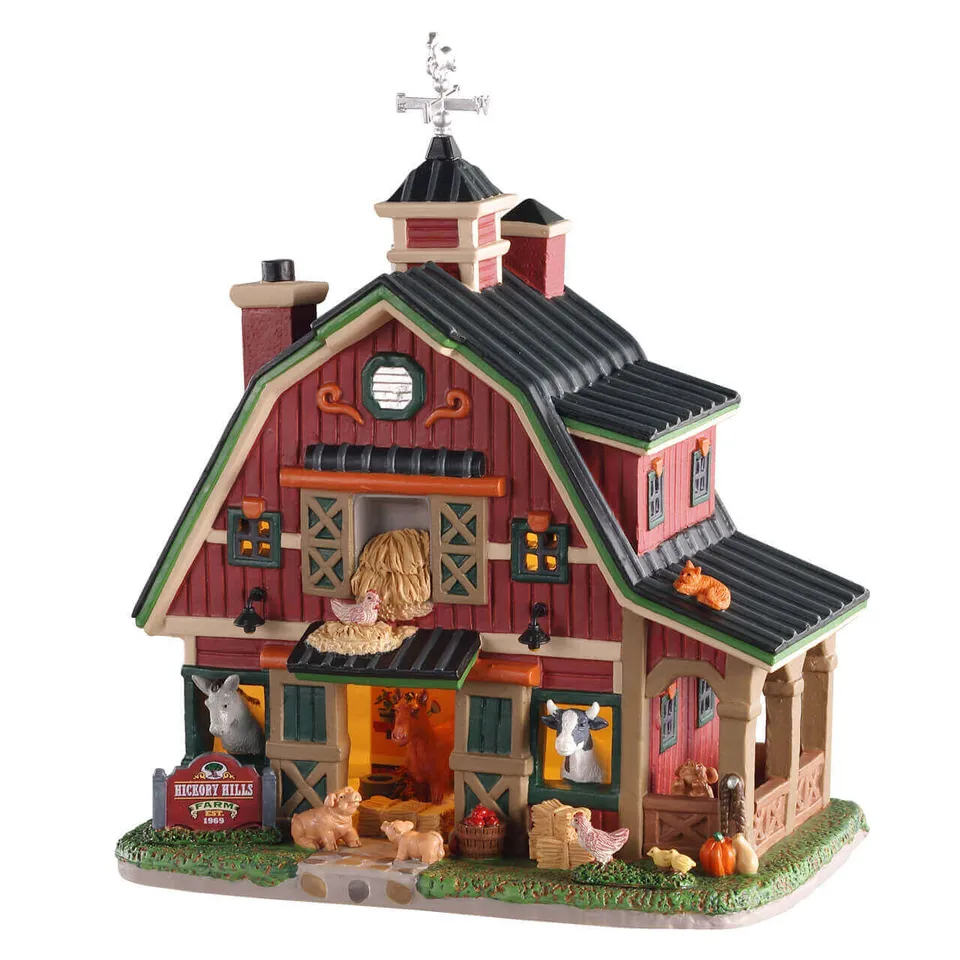 lemax-hickory-hills-farm-ferme-lumineuse-village-de-no-l image 1