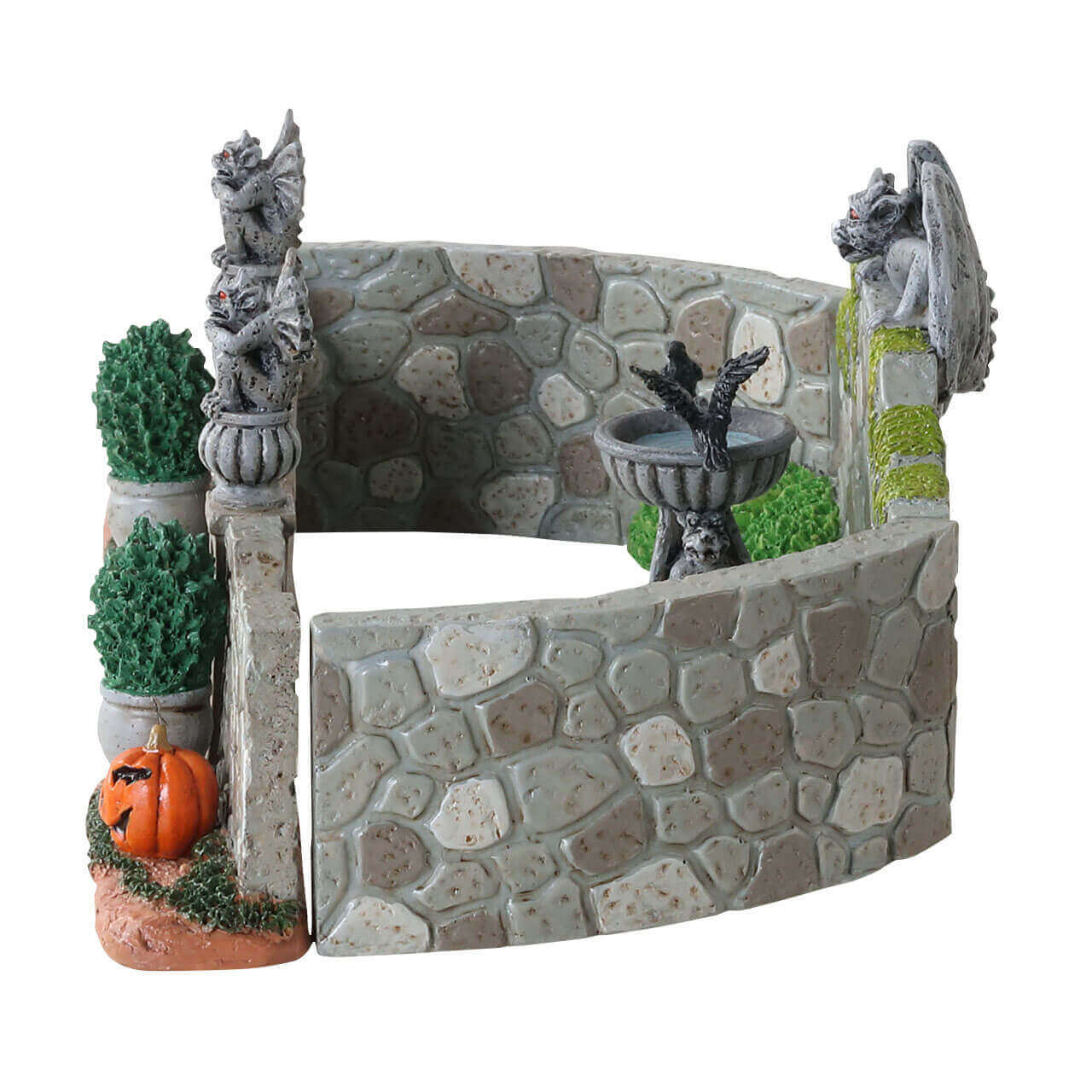 lemax-grey-gargoyle-gardens-d-cor-spooky-town-lumineux image 2