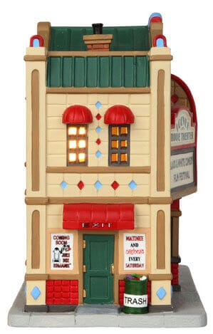 lemax-cove-movie-theater-b-timent-lumineux-village-miniature image 3