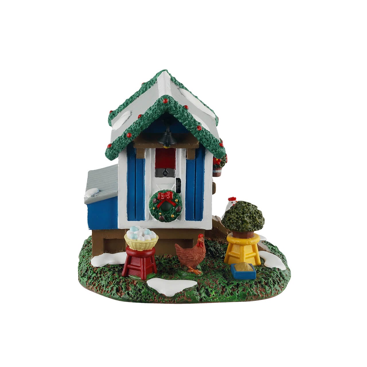 lemax-backyard-chicken-coop-poulailler-miniature-avec-poulets image 2
