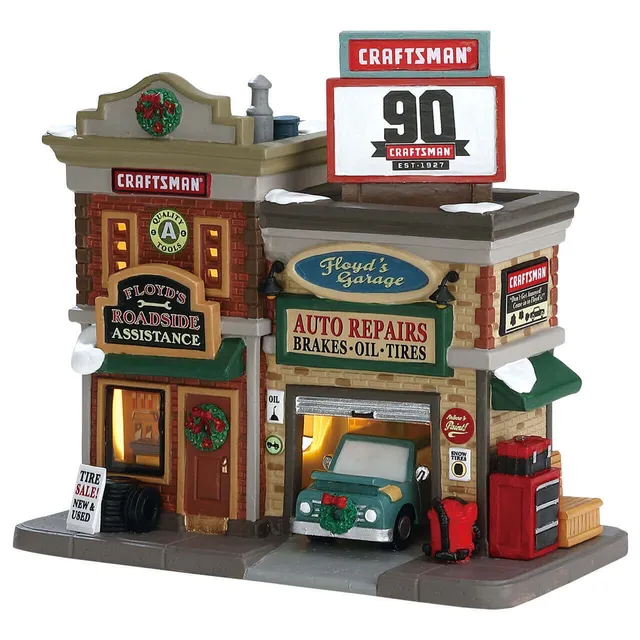 lemax-floyd-s-garage-b-timent-miniature-de-village image 1