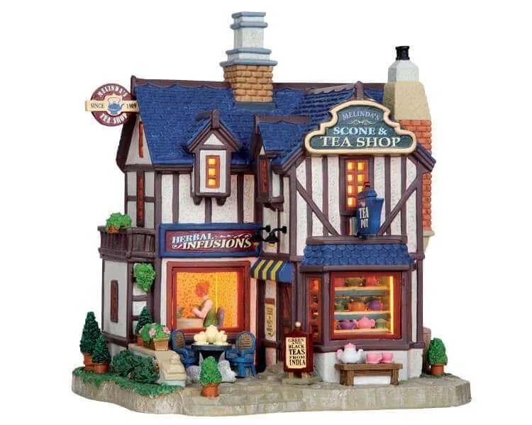 lemax-melinda-s-scone-tea-shop-maison-miniature-lumineuse-village-de-no-l image 1