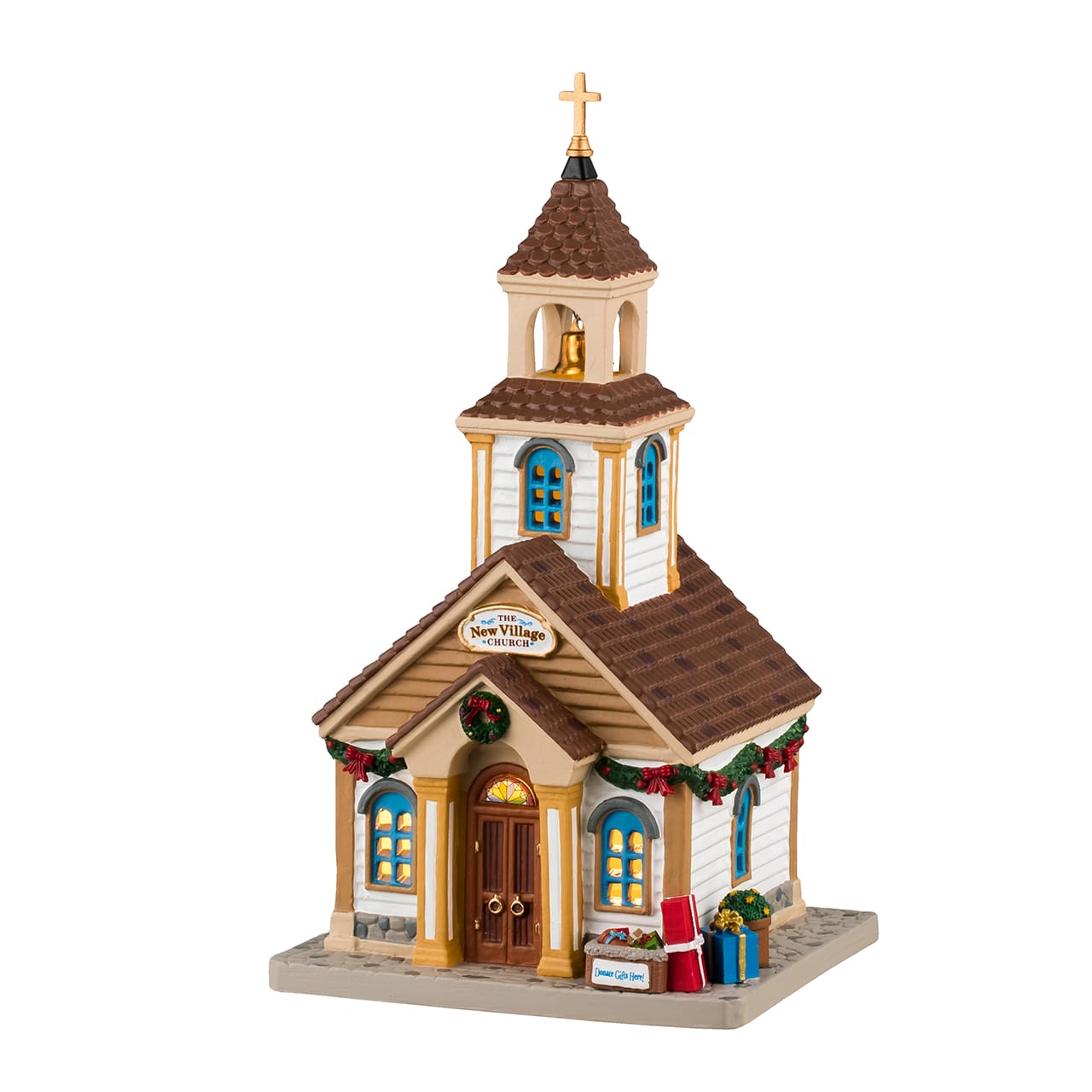 lemax-the-new-village-church-glise-de-village-miniature-lumineuse image 4
