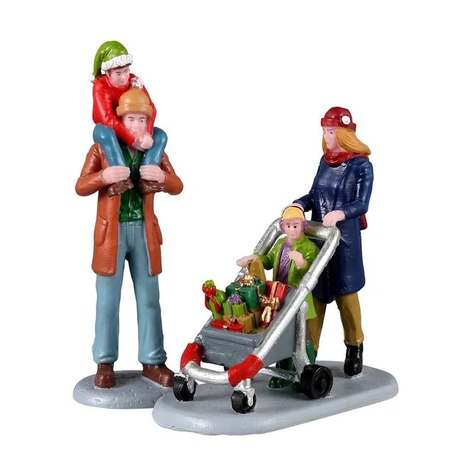 lemax-family-holiday-shopping-spree-famille-figurines-8-4-cm-vail-village image 1