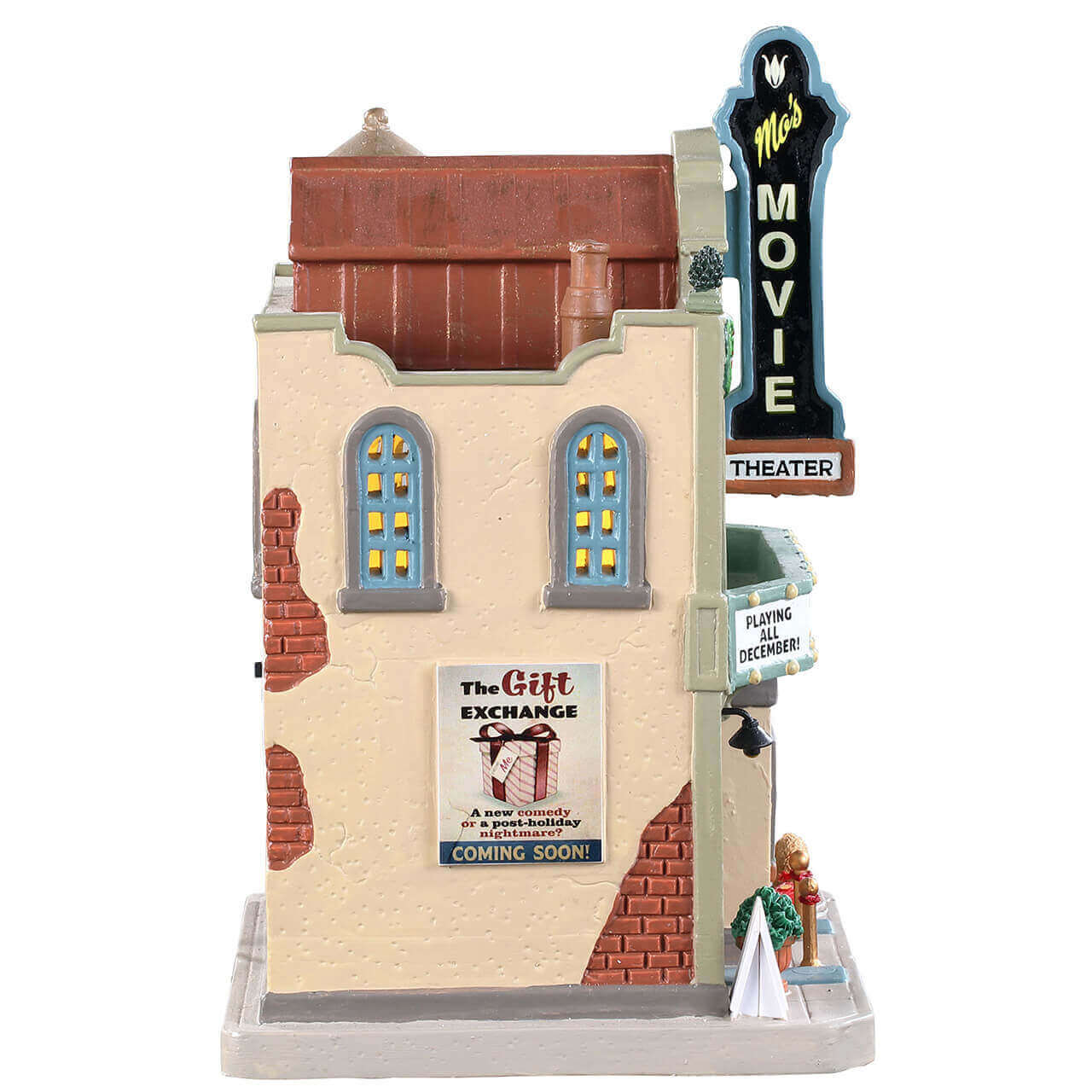 lemax-mo-s-movie-theater-cin-ma-miniature-lumineux-village-de-no-l image 2