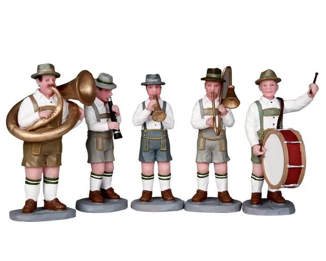 lemax-oom-pah-band-figurine-groupe-de-musique-village-miniature image 1