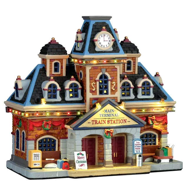 lemax-main-terminal-train-station-gare-miniature-lumineuse-caddington image 1