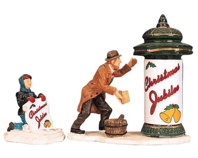 lemax-the-bill-poster-figurine-colleur-d-affiches-village-de-no-l image 1