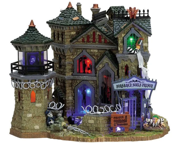lemax-forsaken-souls-prison-spooky-town-lumineux-halloween image 1