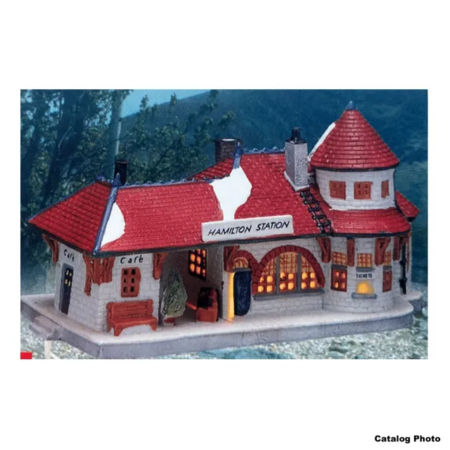 lemax-general-products-hamilton-station-gare-miniature-pour-village-de-no-l image 1
