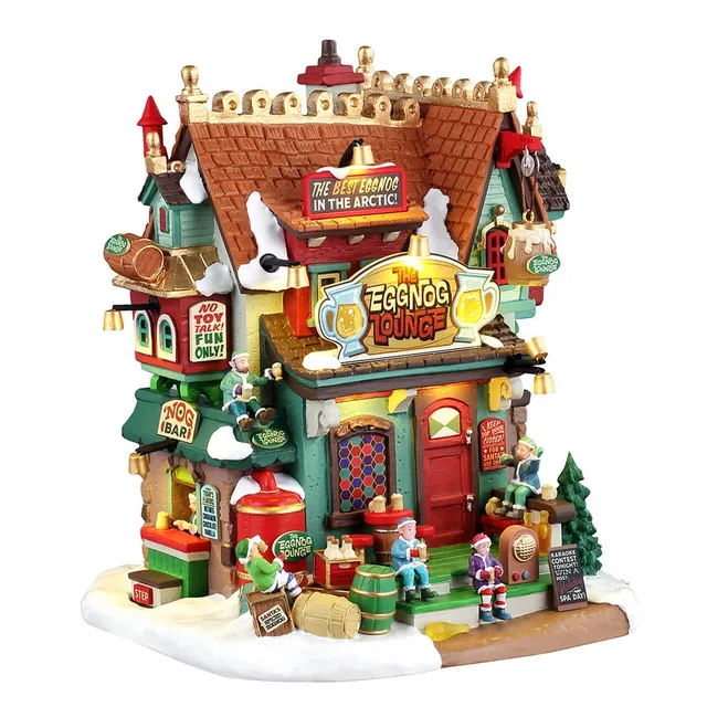 lemax-the-eggnog-lounge-b-timent-lumineux-village-miniature-santa-s-wonderland image 1