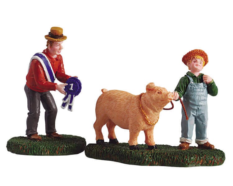 lemax-the-prize-pig-figurine-cochon-de-foire-village-de-no-l image 1