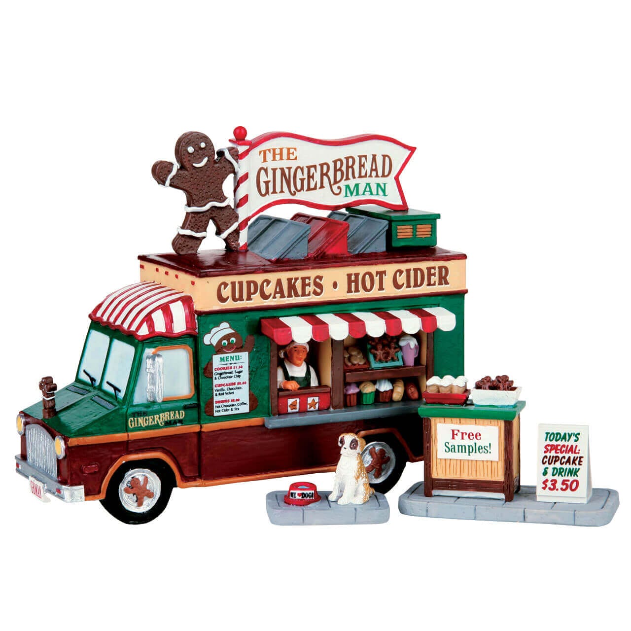 lemax-the-gingerbread-man-set-of-3-food-truck-miniature image 1