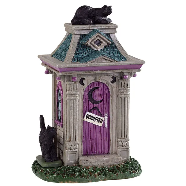 lemax-haunted-outhouse-cabane-hant-e-spooky-town-lumineuse image 1