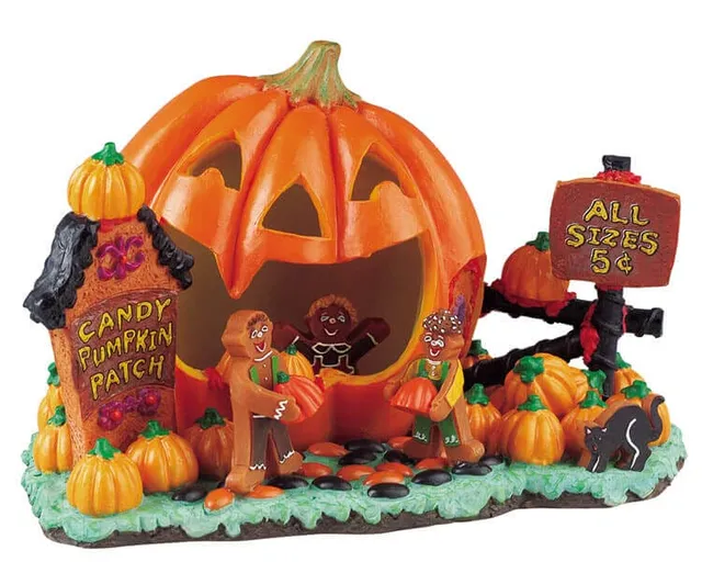 lemax-candy-pumpkin-patch-d-cor-citrouilles-sugar-n-spice image 1