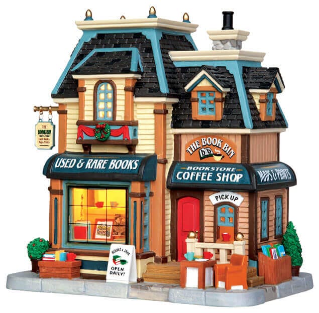 lemax-the-book-bin-librairie-lumineuse-village-de-no-l image 1