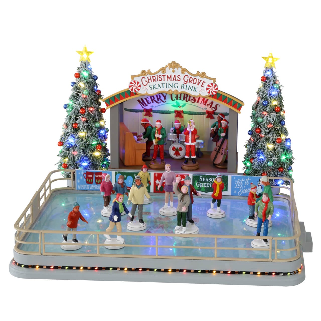 lemax-christmas-grove-skating-rink-patinoire-anim-e-lumineuse-caddington image 1