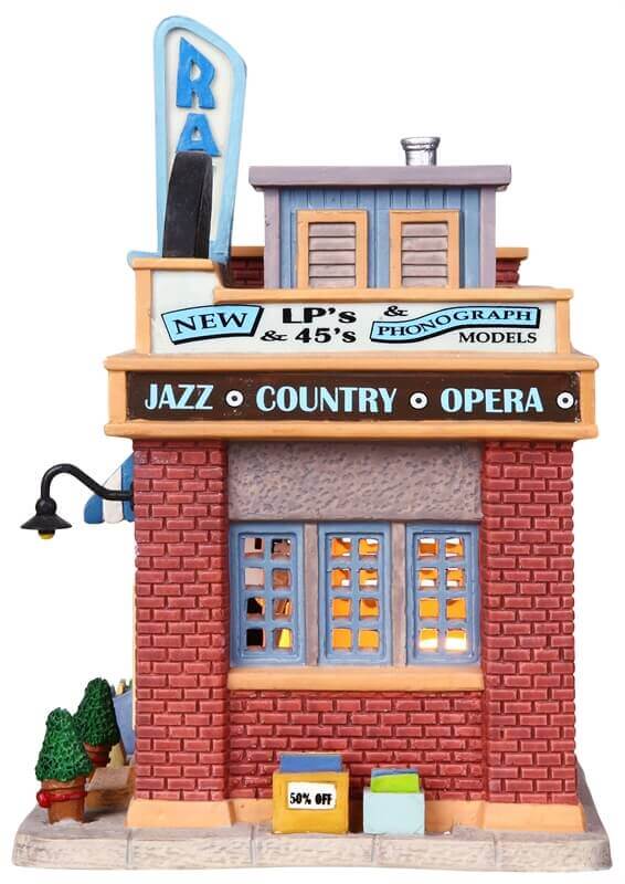 lemax-ray-s-record-shop-commerce-miniature-village-de-no-l image 2