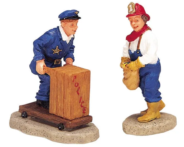 lemax-fireman-policeman-figurines-spooky-town image 1