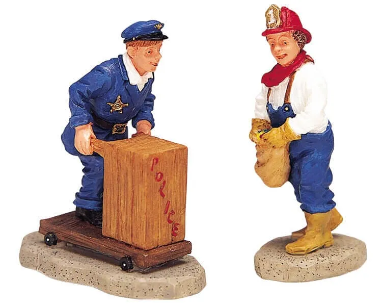lemax-fireman-policeman-figurines-spooky-town image 1