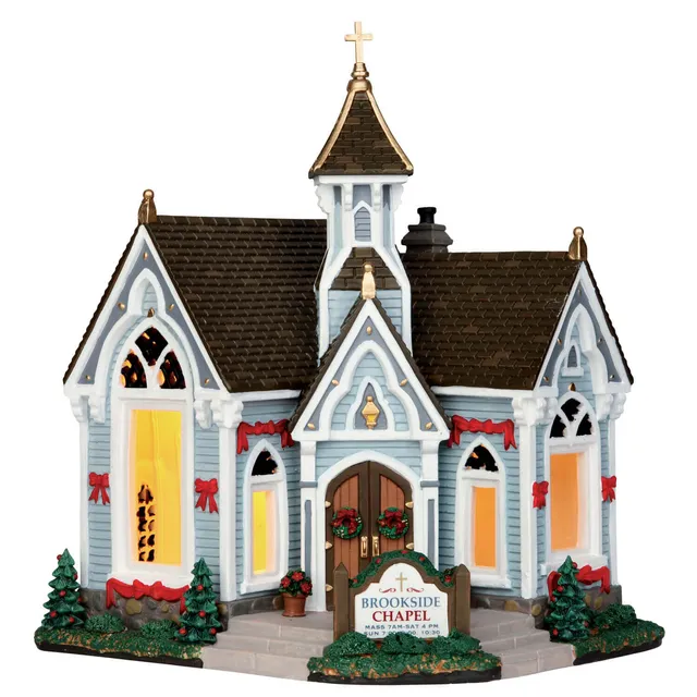 lemax-brookside-chapel-chapelle-lumineuse-village-de-no-l image 1
