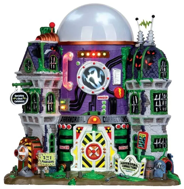 lemax-ghost-containment-building-grand-b-timent-spooky-town-lumineux image 1