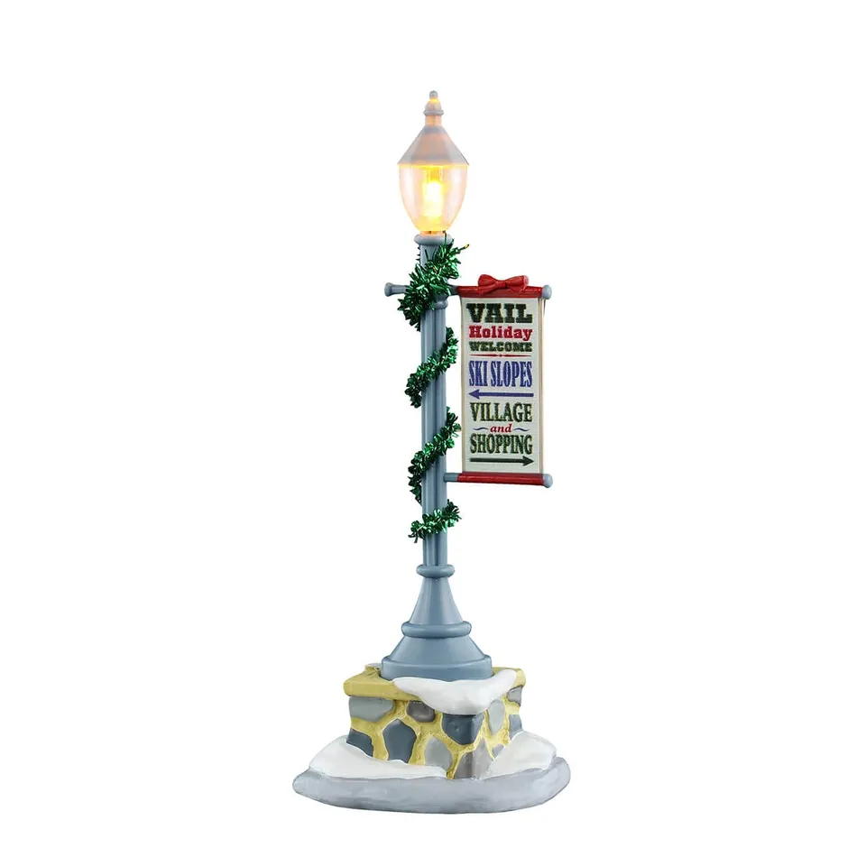 lemax-vail-village-vail-lamp-post-lampadaire-miniature-guirlandes image 1