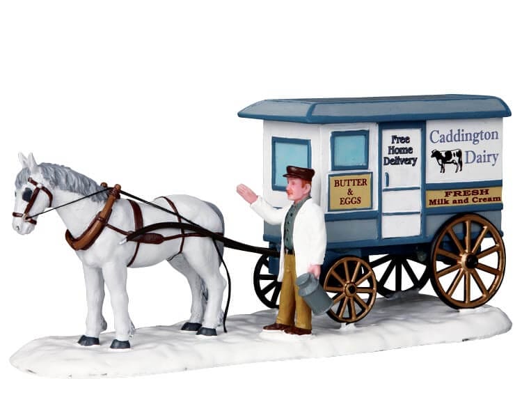 lemax-victorian-milk-wagon-chariot-miniature-victorien image 1