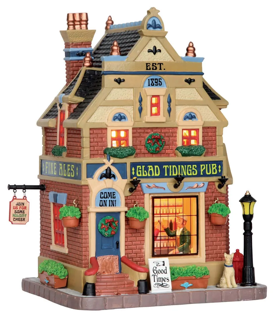 lemax-glad-tidings-pub-pub-irlandais-miniature-lumineux-village-no-l image 1