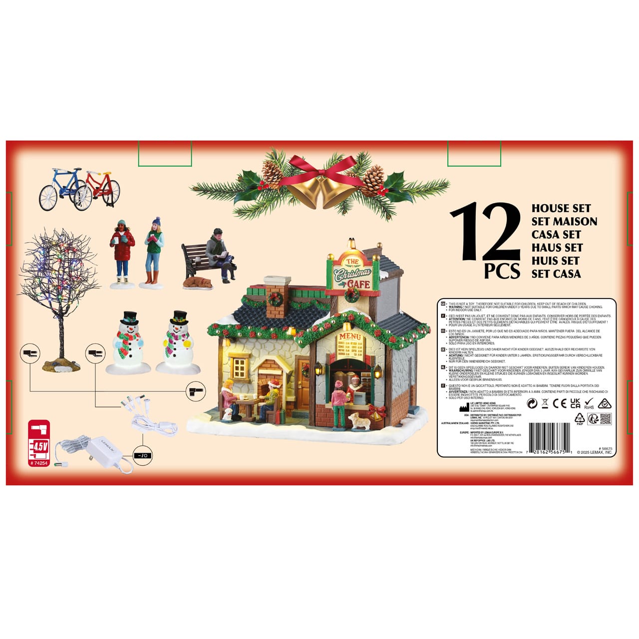 lemax-the-christmas-cafe-set-village-miniature-caddington image 3