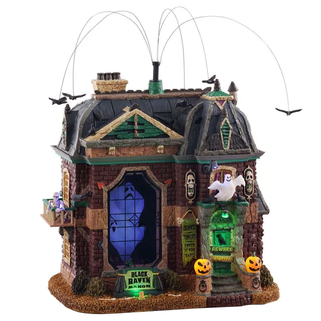 lemax-black-raven-manor-manoir-hant-lumineux-spooky-town image 1