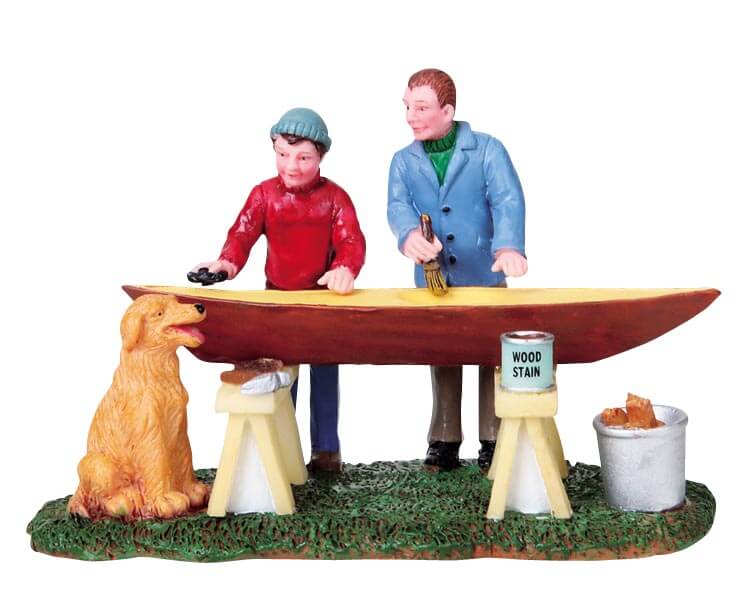 lemax-kayak-building-accessoire-b-timent-kayaks-miniature image 1