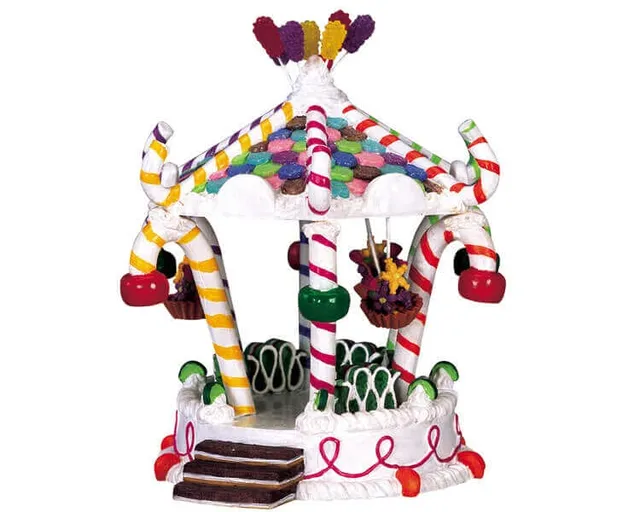lemax-candy-cane-gazebo-kiosque-miniature-sugar-n-spice image 1