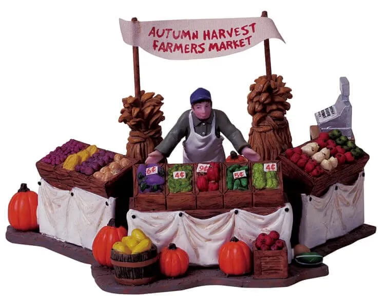 lemax-farmers-market-march-miniature-lumineux-village-de-no-l image 1