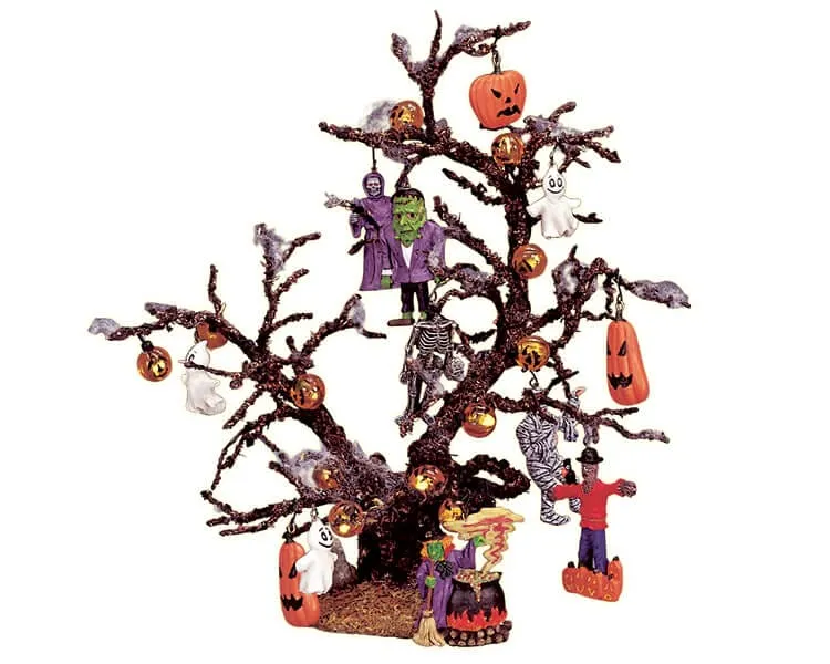 lemax-decorated-halloween-tree-arbre-d-halloween-d-cor-lumineux-spooky-town image 1