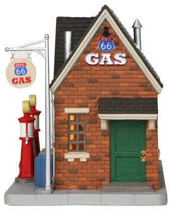lemax-vintage-gas-station-station-service-miniature-lumineuse-r-tro image 3