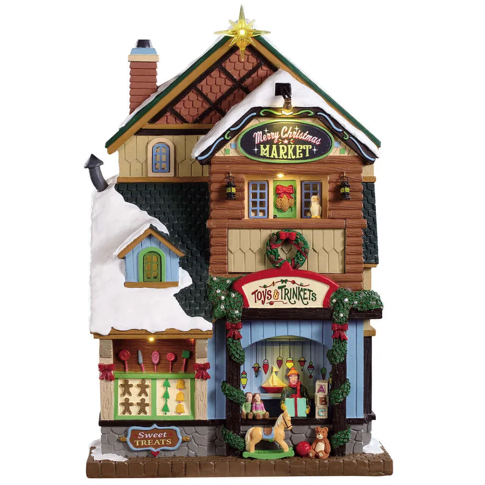 lemax-merry-christmas-market-march-de-no-l-lumineux-miniature image 1