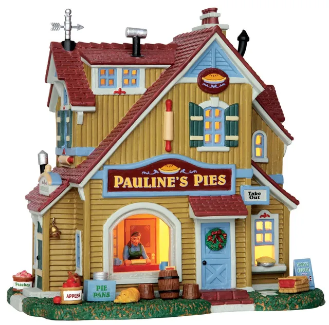 lemax-pauline-s-pie-shop-boutique-lumineuse-village-miniature image 1