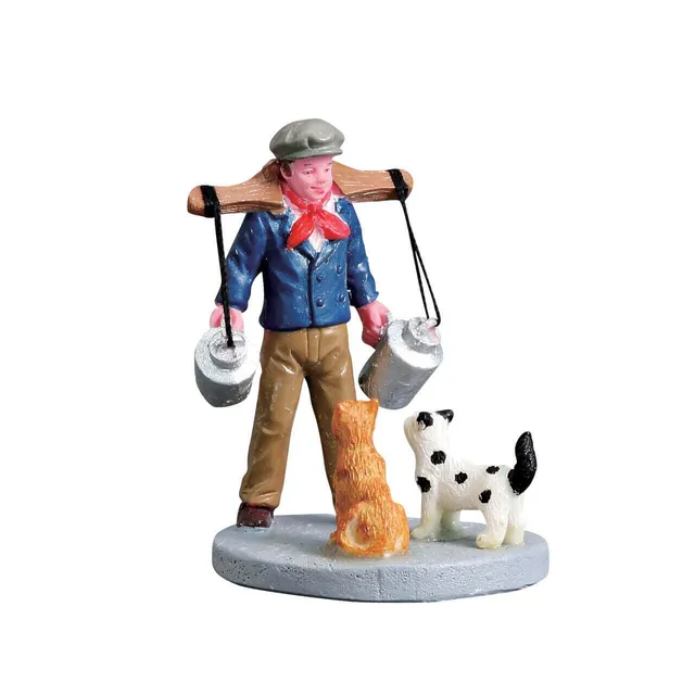 lemax-delivering-milk-figurine-laitier-miniature-caddington image 1