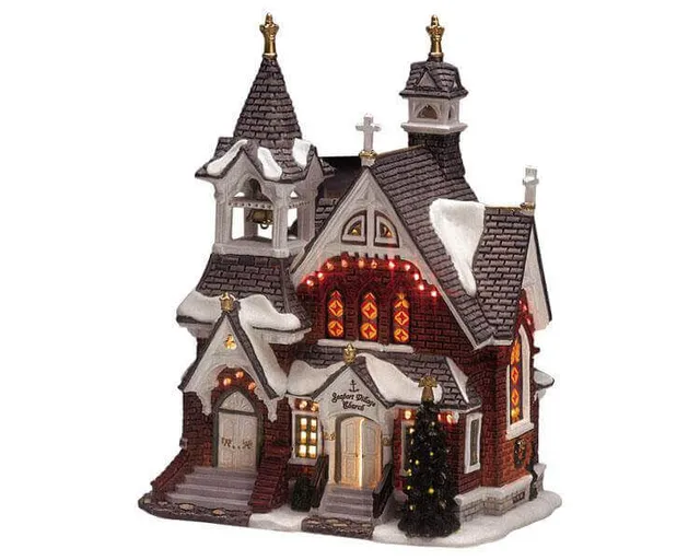 lemax-seaport-village-church-glise-miniature-lumineuse image 1