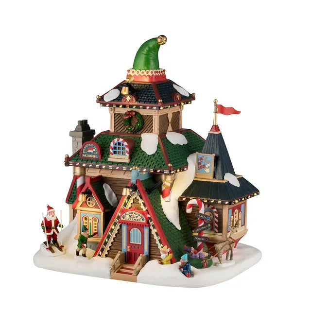 lemax-elwood-s-elf-lodge-chalet-miniature-santa-s-wonderland image 1