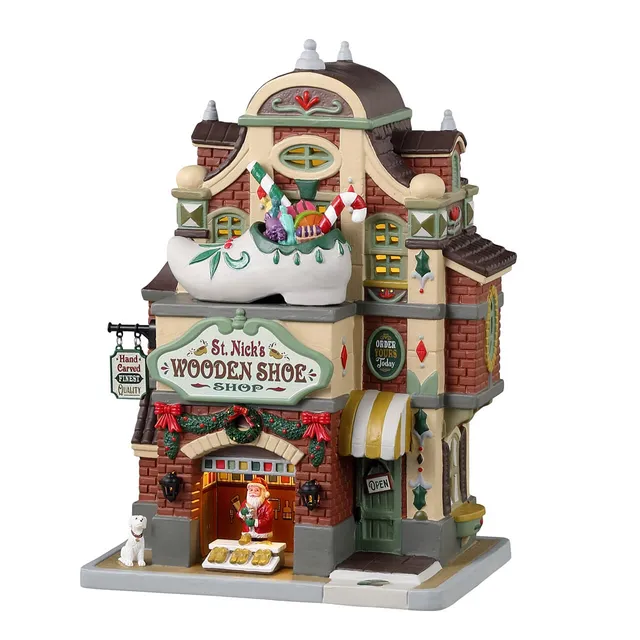 lemax-st-nick-s-wooden-shoe-shop-caddington-lumineux image 1
