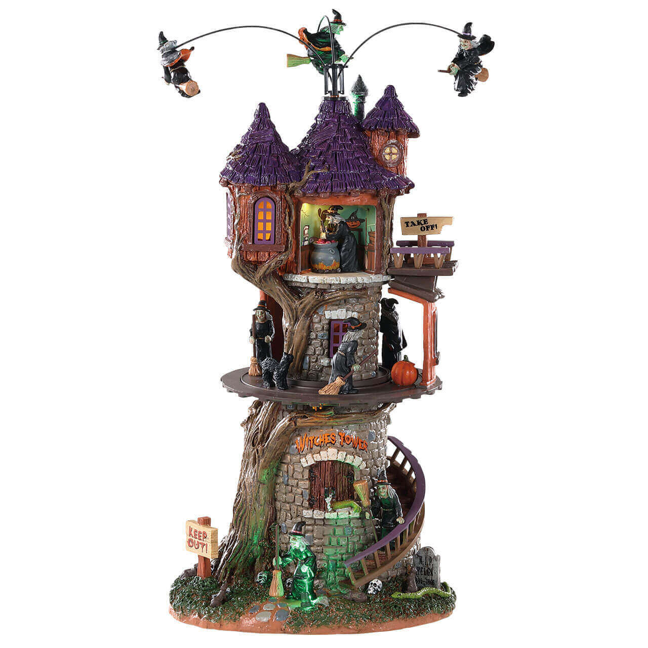 lemax-witches-tower-b-timent-lumineux-et-sonore-spooky-town image 1
