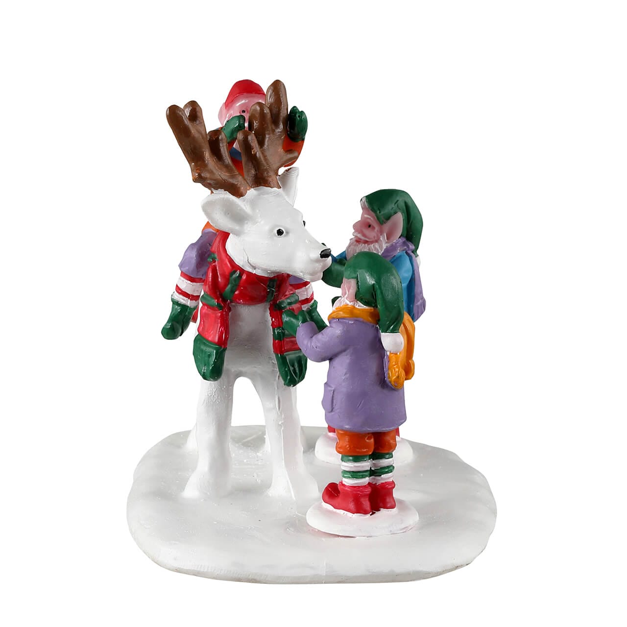 lemax-reindeer-snowman-figurine-elfes-et-bonhomme-de-neige-renne-santa-s-wonderl image 2