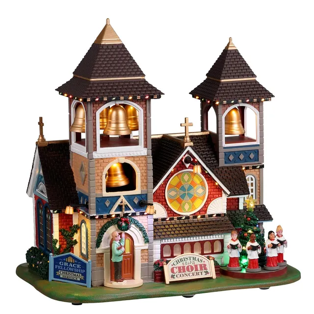lemax-christmas-chimes-church-glise-lumineuse-village-de-no-l image 1